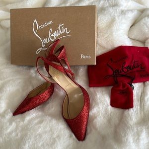 Christian Louboutin sling backs only wore twice stunning shoe